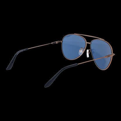 BMW MOD. BW0045-H 6235V gent's sunglasses with blue lenses and thin metal frames, luxury eyewear accessory.