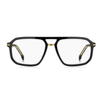 BOSS MOD. BOSS 1728 eyeglasses for gents in black with gold accents.