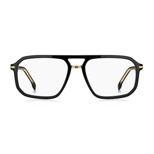 BOSS MOD. BOSS 1728 eyeglasses for gents in black with gold accents.