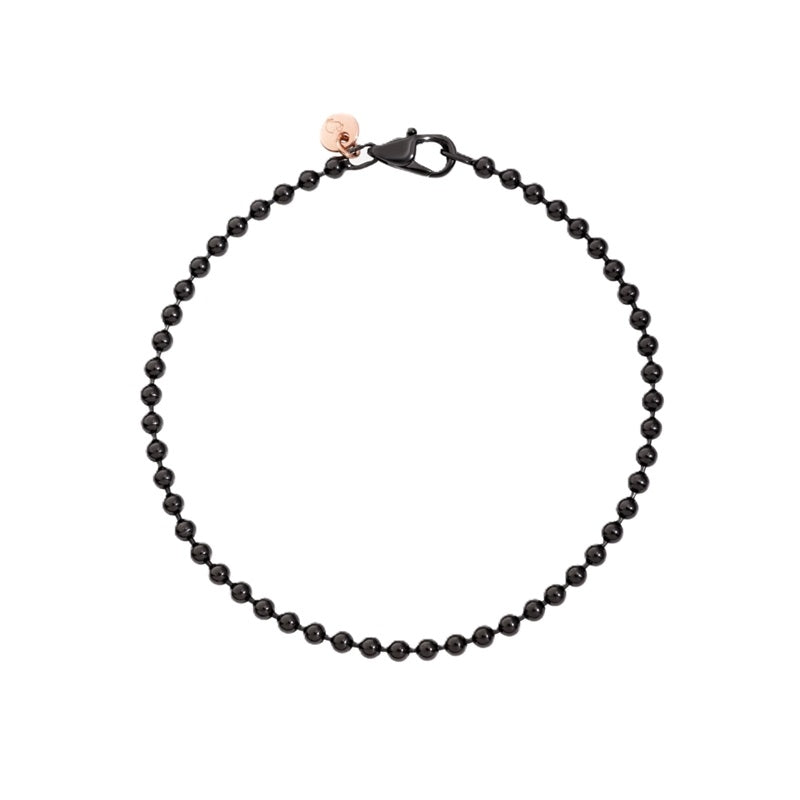 BRACCIALI DODO MOD. DBB7008EVERYPVDMXXL bracelet with black beaded design and clasp, minimalist jewelry