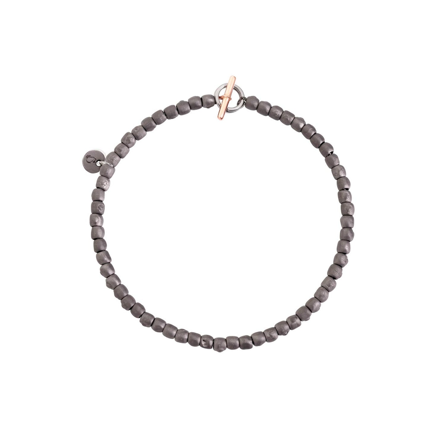 BRACCIALI DODO MOD. DBC0002GRANXGTIMXXXL beaded bracelet with metallic clasp on white background