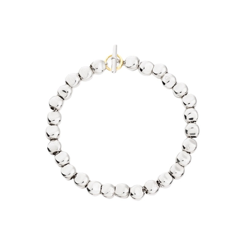 Silver bracelet BRACCIALI DODO MOD. DBC0003PEPIT0009AXL with polished beads.