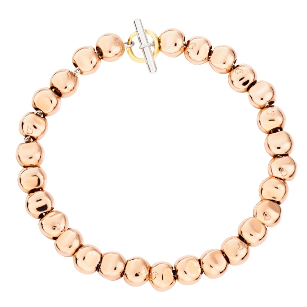 BRACCIALI DODO MOD. DBC0003PEPIT0009RL elegant bracelet with round beads in rose gold