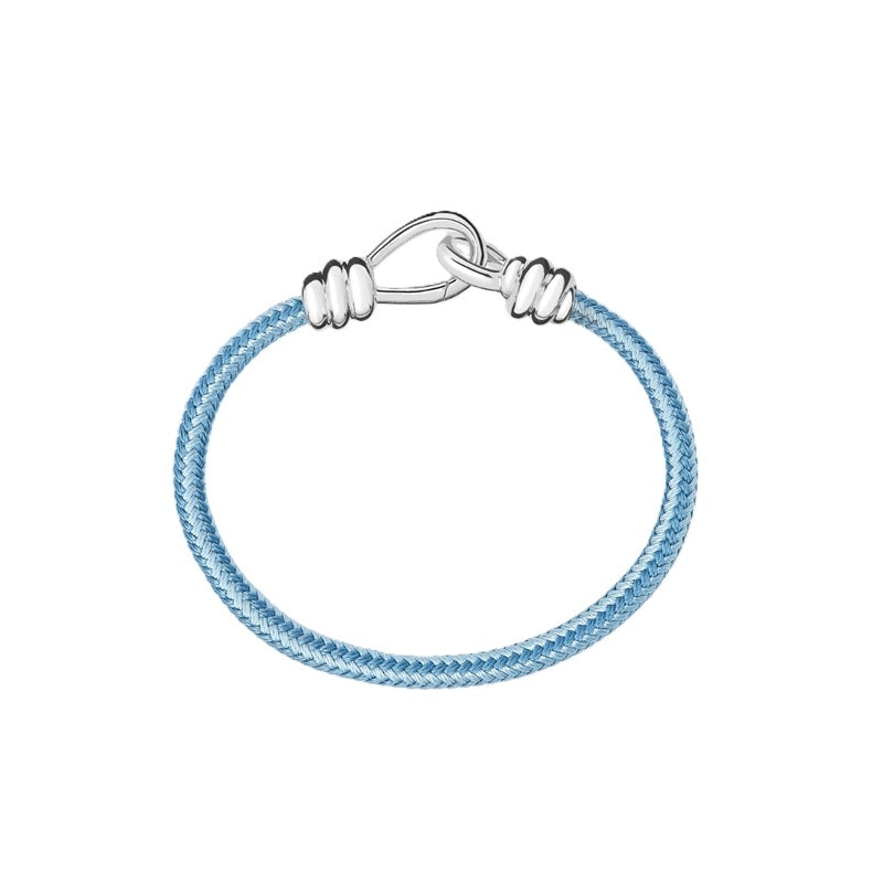 BRACCIALI DODO MOD. DBC2001KNOT0CAZAGL light blue bracelet with silver clasp