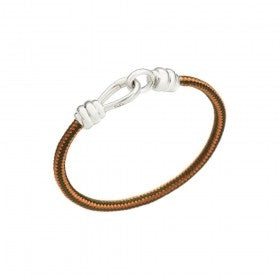 BRACCIALI DODO MOD. DBC2001KNOT0CVOAGM elegant bracelet with knot design in brown and silver