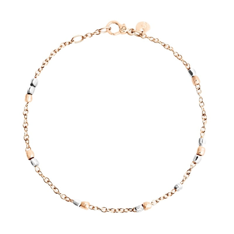 BRACCIALI DODO MOD. DBC4000GRANX0009AS elegant bracelet with mixed metal beads on a delicate chain, perfect for stylish accessorizing.