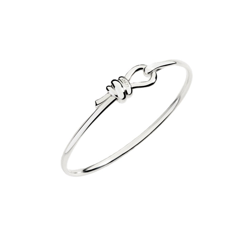 Elegant silver bracelet BRACCIALI DODO MOD. DBC4013KNOT0000AGS with knot design on a white background