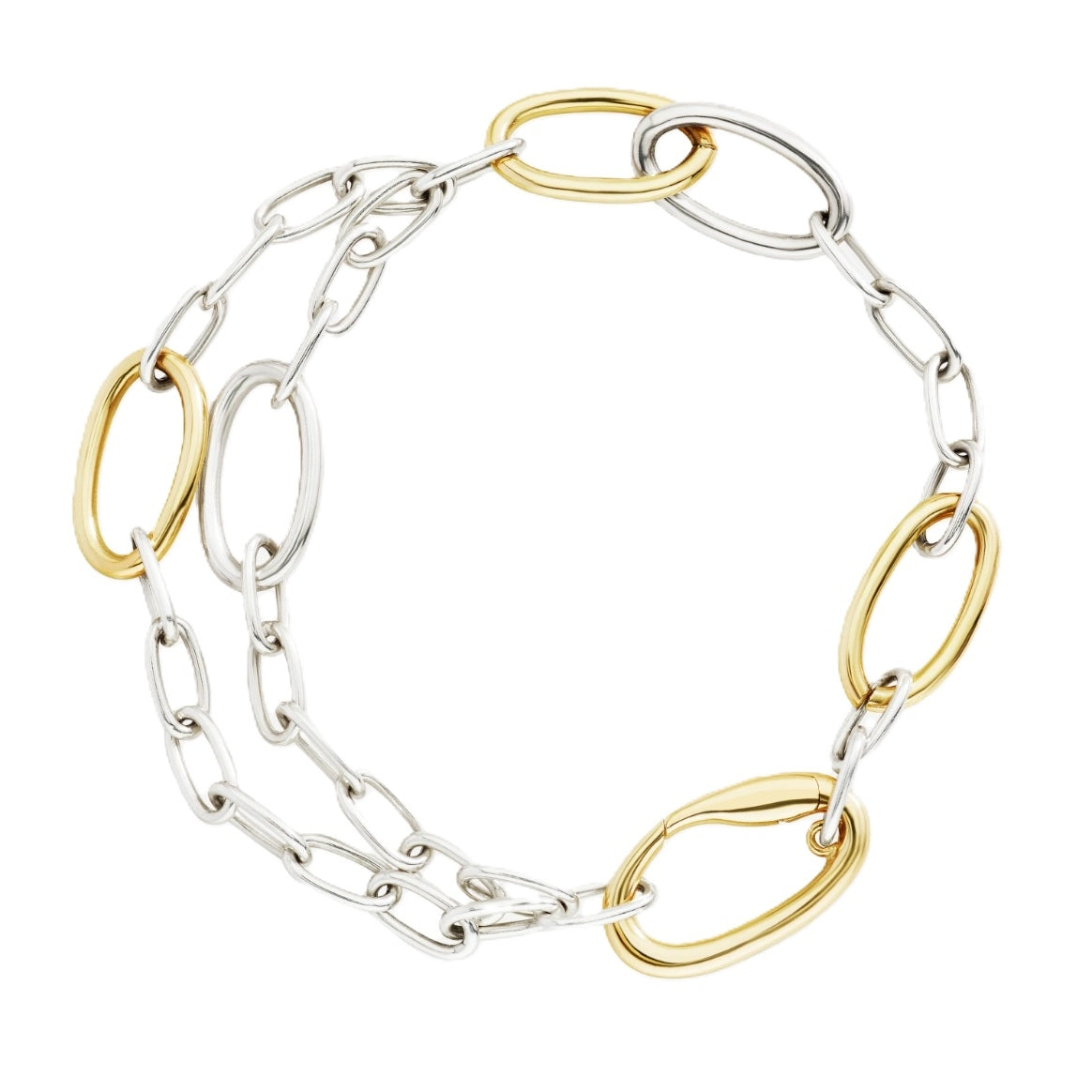 BRACCIALI DODO MOD. DBC5001ESSEN00YAGL gold and silver chain bracelet