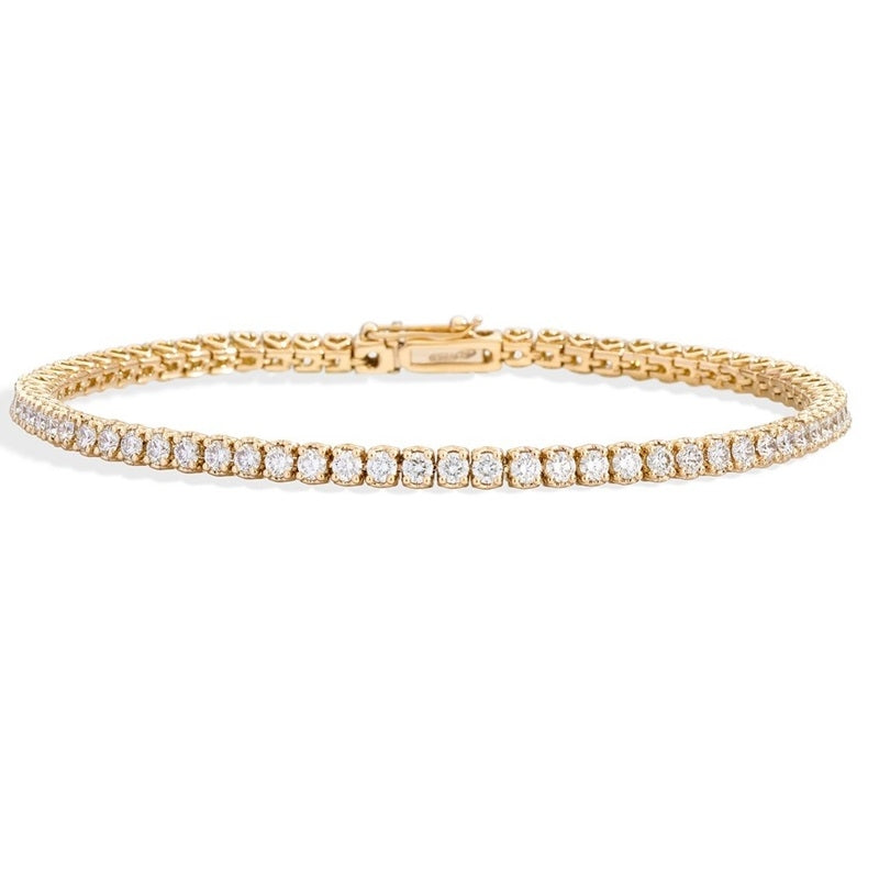 Gold and diamond bracelet showcasing elegant design, titled BRACCIALI RECARLO MOD. T01SE730_G170-18, on a white background.