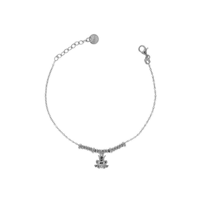 Elegant silver bracelet BRACCIALI RUE DES MILLE MOD. BR-002 1SOGG RAN RH with delicate charms and adjustable clasp.
