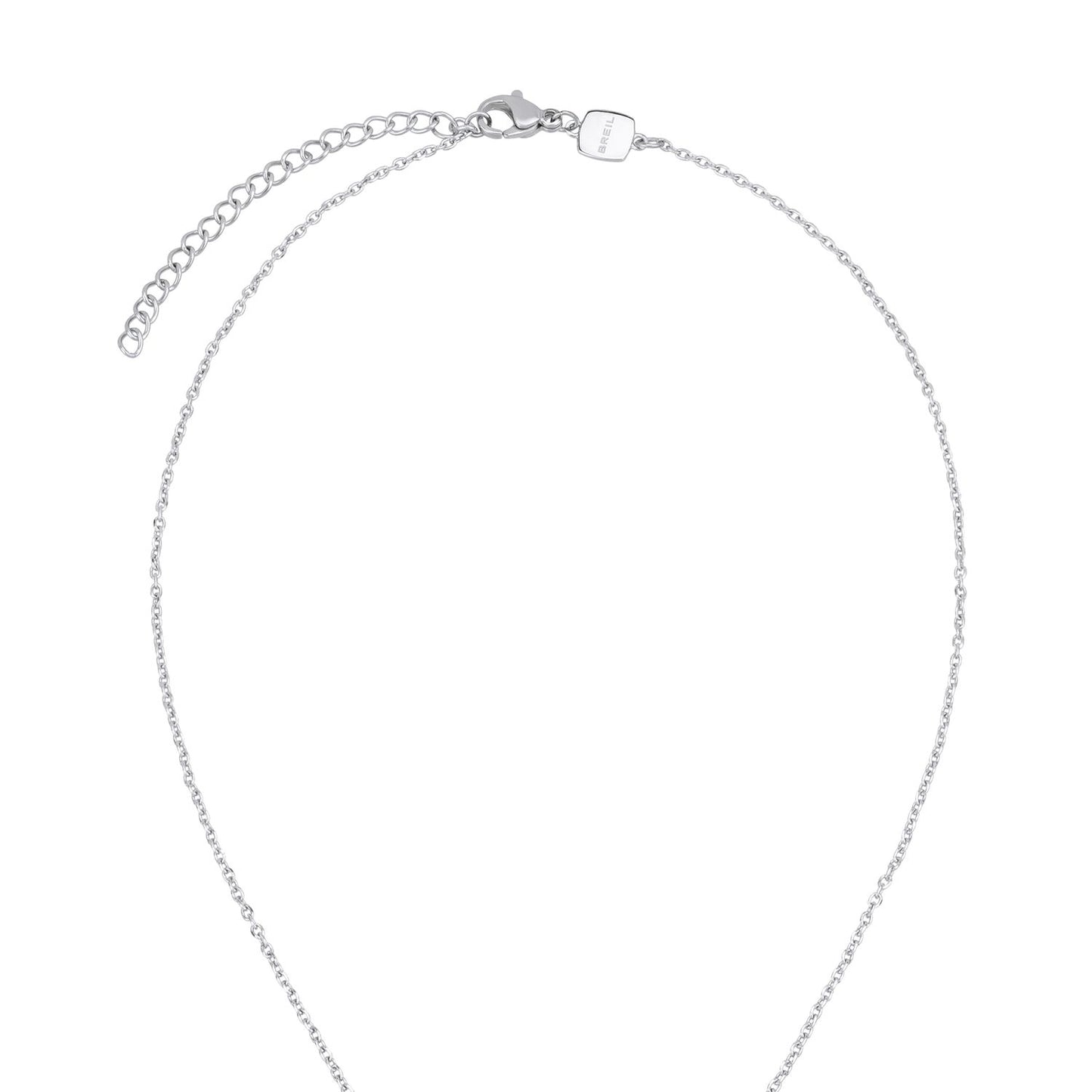 Silver 925° necklace from BREIL JEWELS Mod. TJ3165 for ladies, shown with clasp and chain detail, fits in official packaging.