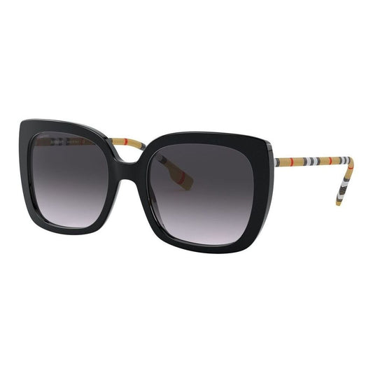 BURBERRY MOD. CAROLL BE 4323 lady's acetate sunglasses with black frames and gradient lenses.