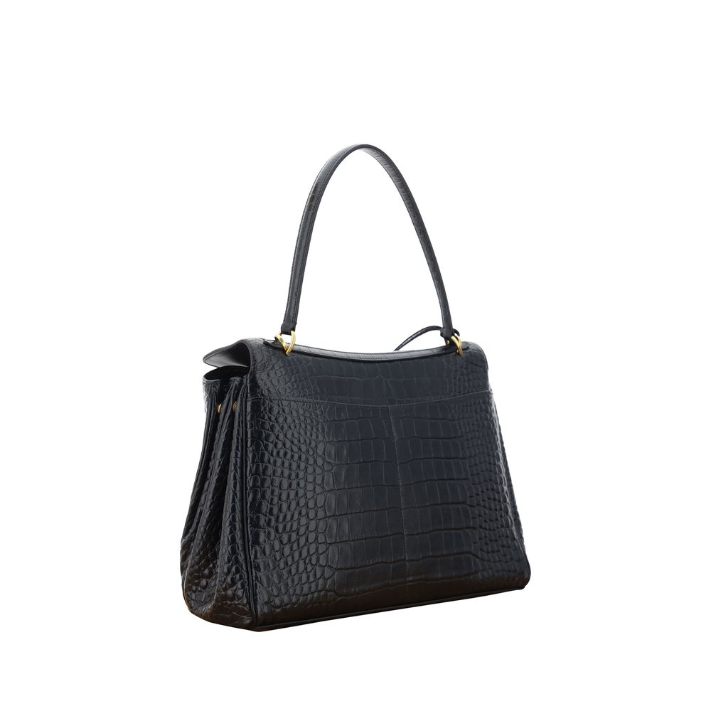 Front view with bag zipped and handles upright.