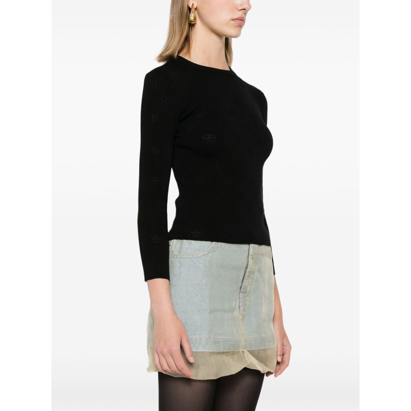 Balenciaga Sweaters Black Topwear