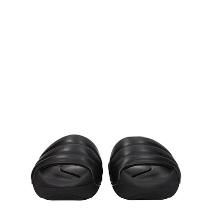 Balmain Black Leather Slippers