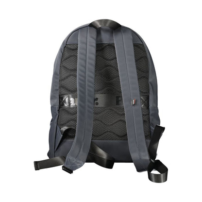 Blauer Blue Polyester Backpack showing back with adjustable shoulder straps and mesh padding