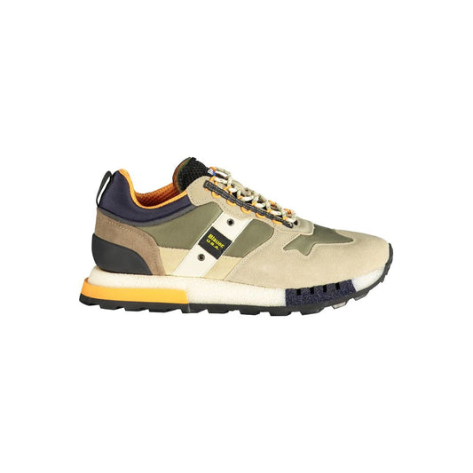 Alt Tag: Blauer Green Polyethylene Men Sneaker showcasing a trendy design with contrasting elements and durable materials.