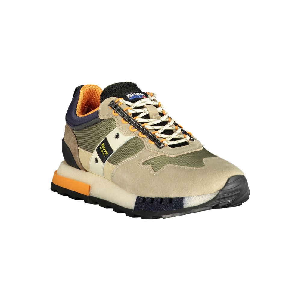 Blauer Green Polyethylene Men Sneaker showcasing vivid green colorway and durable materials for street-style fashion.
