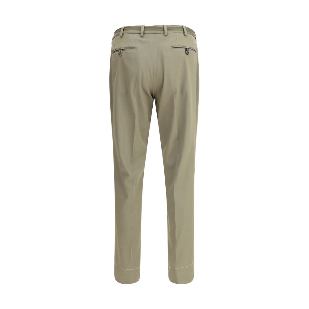 Brioni Green Cotton Chino Pants