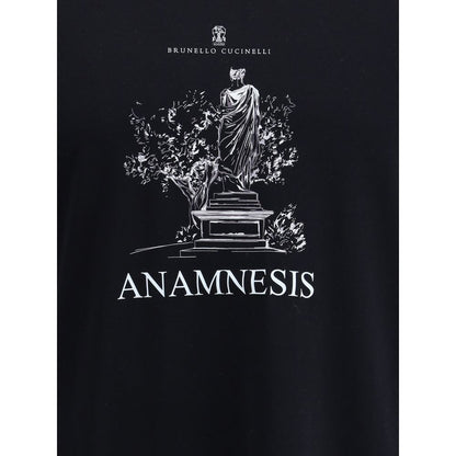 Brunello Cucinelli Black Cotton T-Shirt