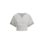 Brunello Cucinelli Buckle-knotted waist Blouse