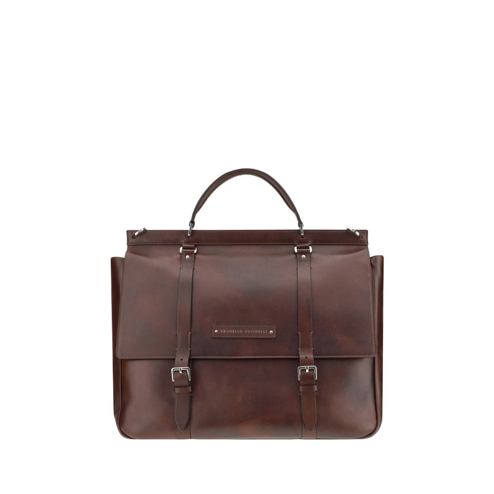 Front view with bag zipped and handles upright.