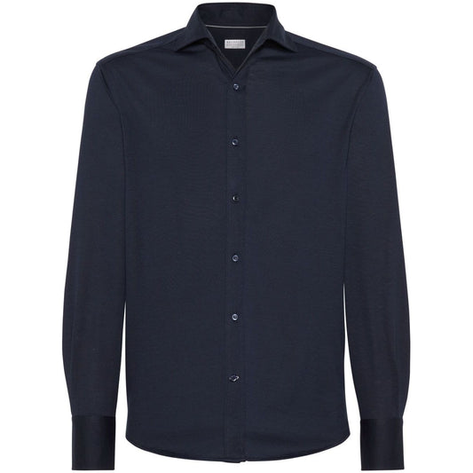 Brunello Cucinelli Shirts Blue Shirts