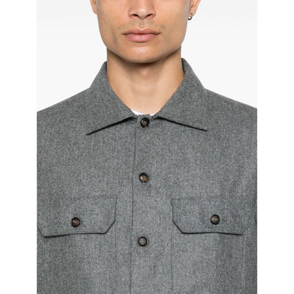 Brunello Cucinelli Shirts Grey Shirts