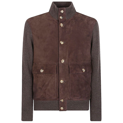 Brunello Cucinelli Suede and cashmere blouson jacket