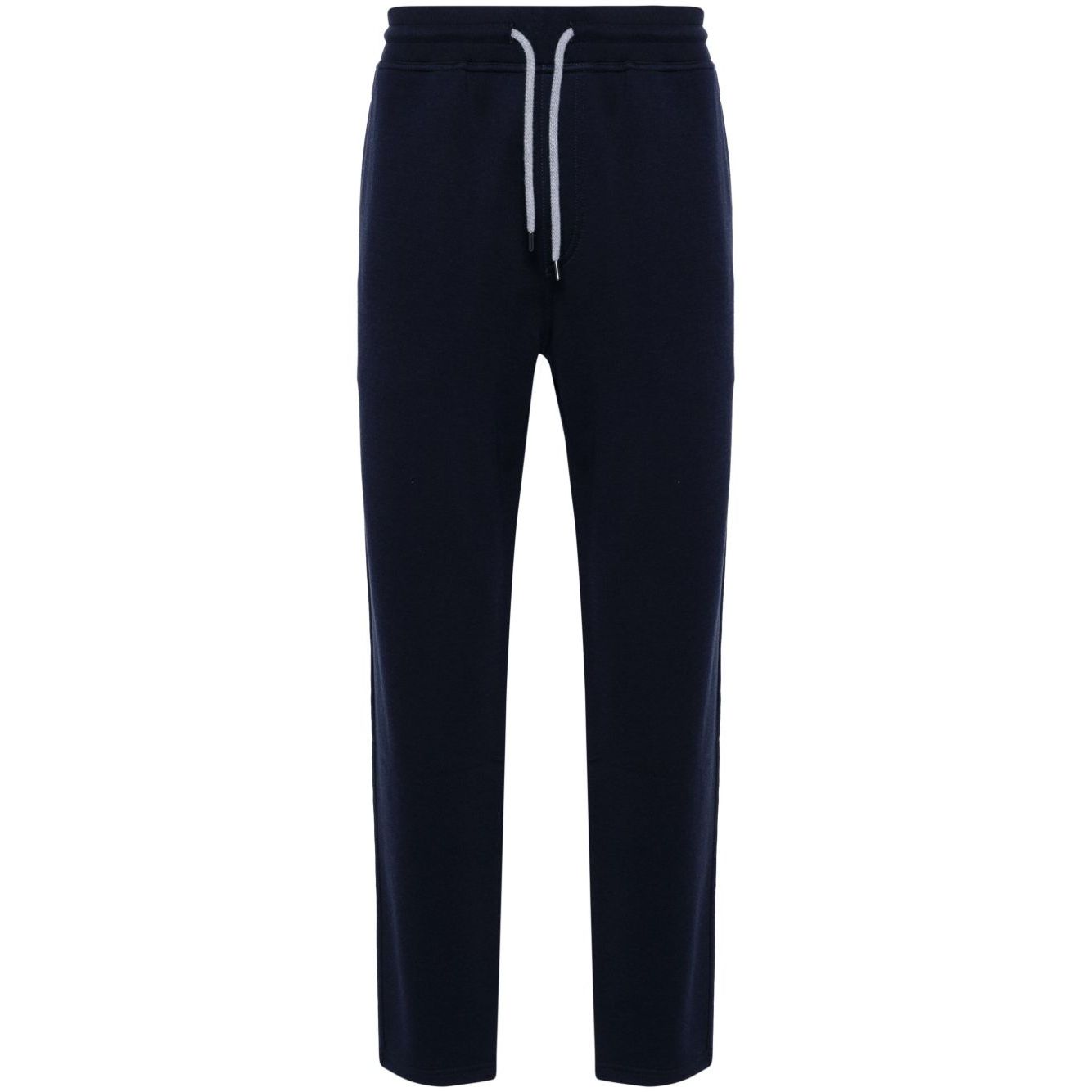 Brunello Cucinelli Trousers Blue - Navy blue cotton blend sweatpants with elasticated waistband and tapered leg