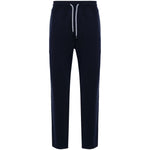 Brunello Cucinelli Trousers Blue - Navy blue cotton blend sweatpants with elasticated waistband and tapered leg