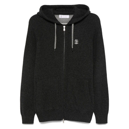 Brunello Cucinelli Zip-up hooded cardigan Topwear