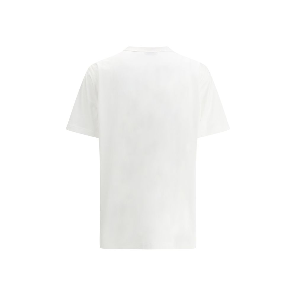 Back view of Burberry Archive Check pocket t-shirt, oversize fit in monochrome, featuring quality cotton craftsmanship for AW25.
