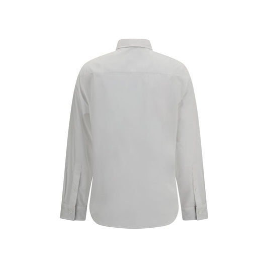 Back view of Burberry Cotton Shirt with classic collar and button cuffs.