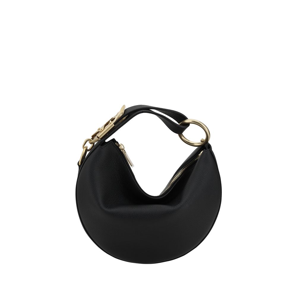 Front view with bag zipped and handles upright.