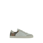 Burberry Stevie Sneakers with panelled design, lace-up fastening, suede detailing, and iconic Check Archive pattern, AW25.