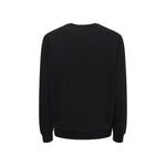 Burberry Subirton Sweatshirt for men with long sleeves, ribbed trims, round neck, 100% cotton. Back view of the sweatshirt in black.