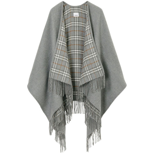 Burberry Vintage Check Reversible Wool Cape Jackets