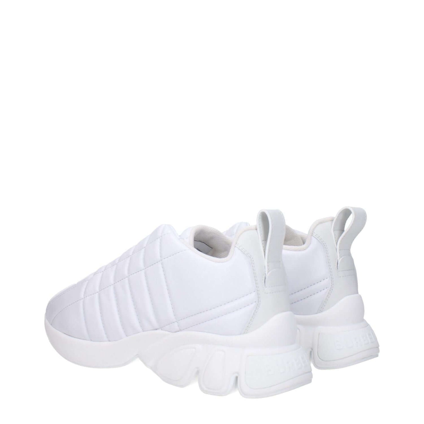 Burberry White Leather Sneakers