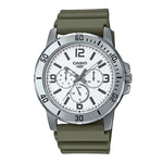 CASIO COLLECTION Mod. DIVER MULTIFUCTION - WHITE wristwatch with stainless steel case, resin strap, and chronograph features.