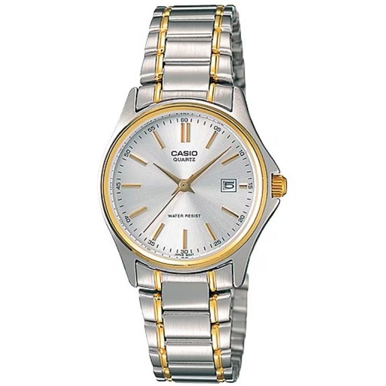 CASIO COLLECTION Mod. LADY DATE STEEL-GOLD - ARGENTEE. GOLD INDEXES WATCHES