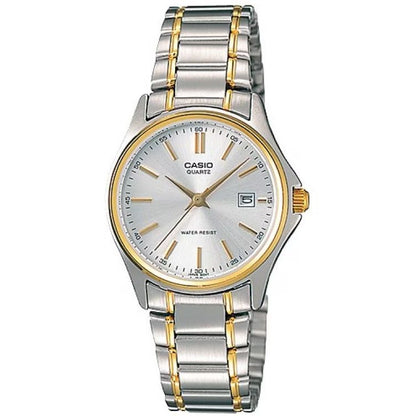 CASIO COLLECTION Mod. LADY DATE STEEL-GOLD - ARGENTEE. GOLD INDEXES WATCHES