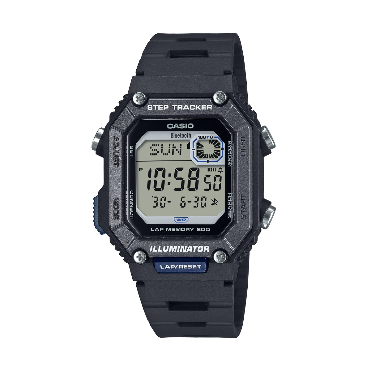 CASIO COLLECTION Mod. STEP TRACKER LAP 200 - BLACK WATCHES