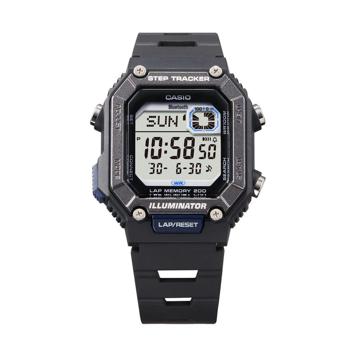 CASIO COLLECTION Mod. STEP TRACKER LAP 200 - BLACK WATCHES