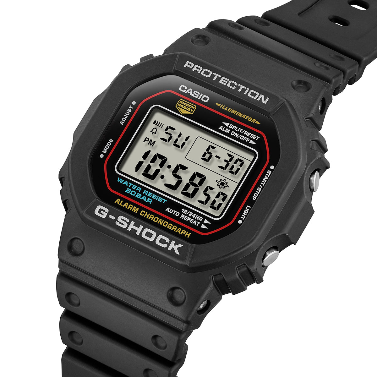 CASIO G-SHOCK Mod. THE ORIGIN - RE-EDITION SUPER ILLUMINATOR wristwatch with resin case and strap, 42.5mm, quartz multifunction.