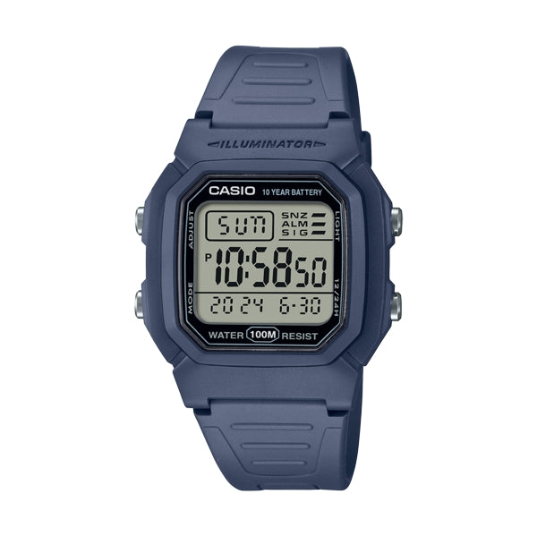 CASIO TIMELESS COLLECTION Mod. DIVER - DOUBLE TIME. ALARM. CHRONOGRAPH - 10 Year Battery - BLUE AVIO