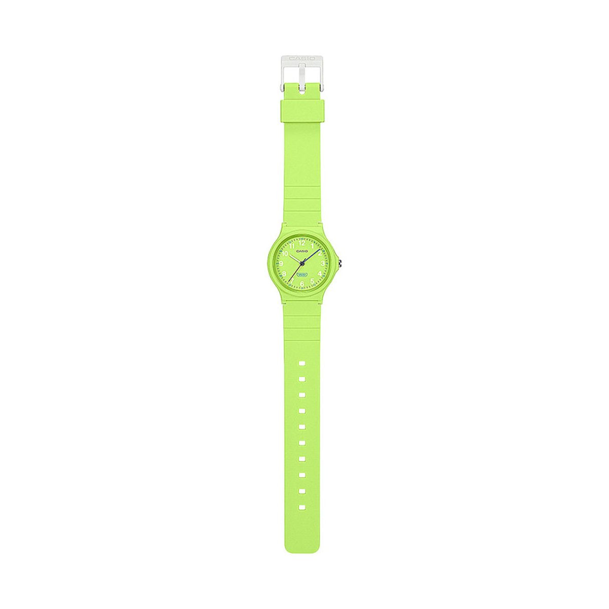 CASIO TIMELESS COLLECTION Mod. POP - BIO RESIN STRAP - LEMON GREEN wristwatch with 31mm resin case for ladies, water-resistant 3 ATM.