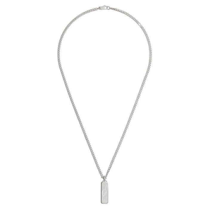 COLLANE GUCCI MOD. YBB774055001 elegant silver necklace with a stylish pendant.