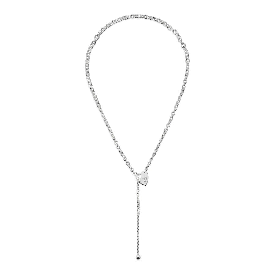 COLLANE GUCCI MOD. YBB796347001 luxury silver necklace with elegant design.