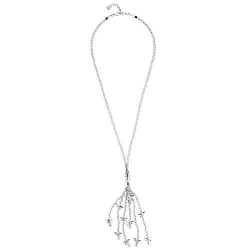 Alt Tag: COLLANE UNO DE 50 MOD. UD_COL1278MTL0000U silver necklace with delicate chain and dangling elements